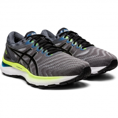 Asics Gel Nimbus 22 grey/black Cushioning Running Shoes Men